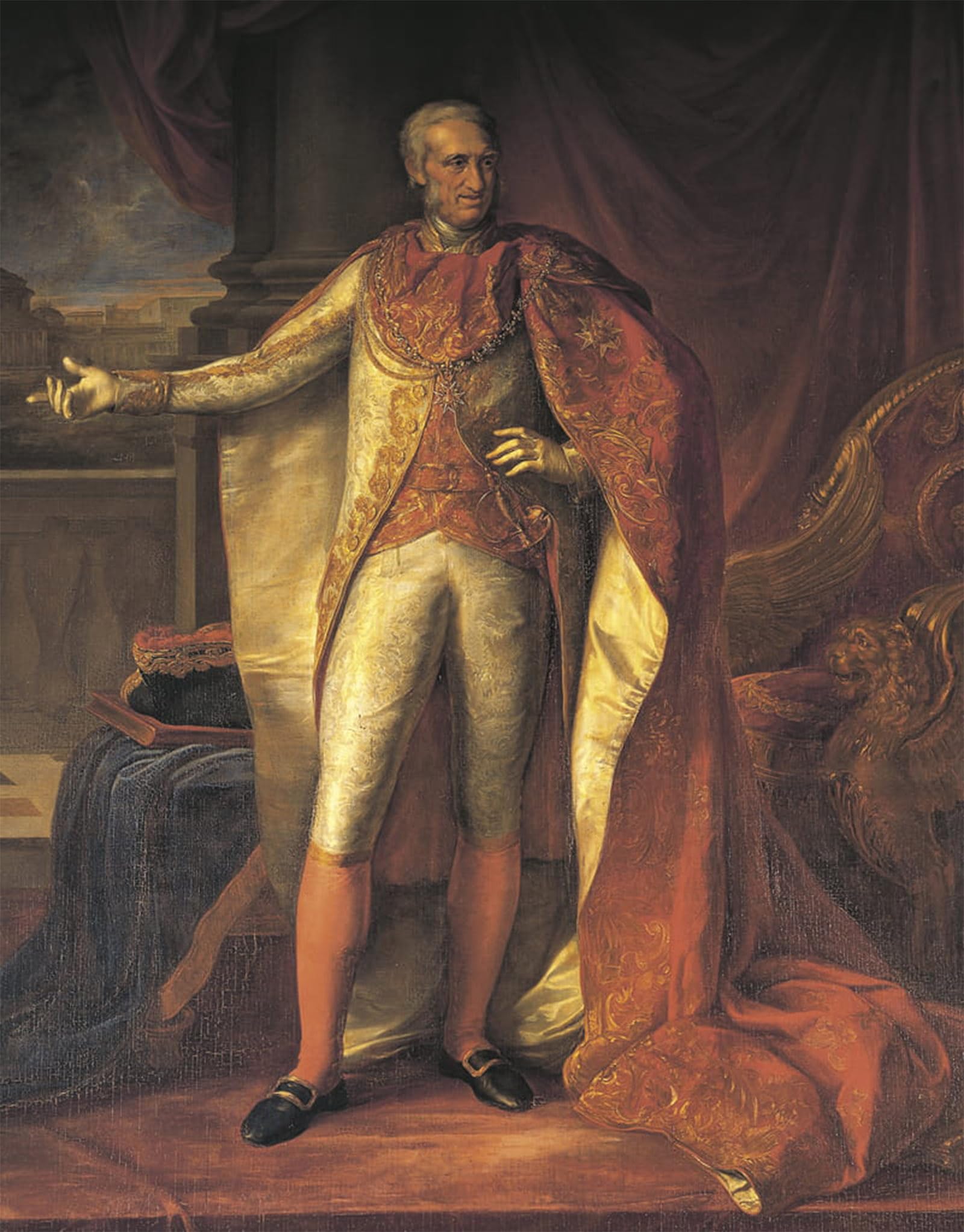 ARTXLXXBN Famous Painting Canvas Artwork Graffiti Print Portrait of Ferdinand I of the Two Sicilies by Vincenzo Camuccini Portrait Canvas Image for Home Decor 60x90cm