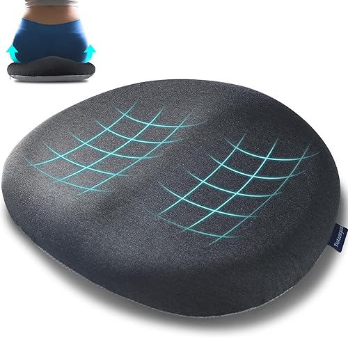 Cojín de asiento para silla de oficina de automóvil, almohadilla de espuma viscoelástica para silla de ciática y espalda, alivio del dolor de coxis,