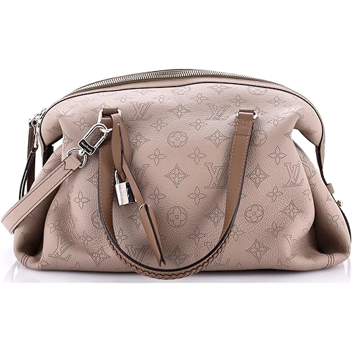 Louis Vuitton, Pre-Loved Asteria Handbag Mahina Leather, Neutral
