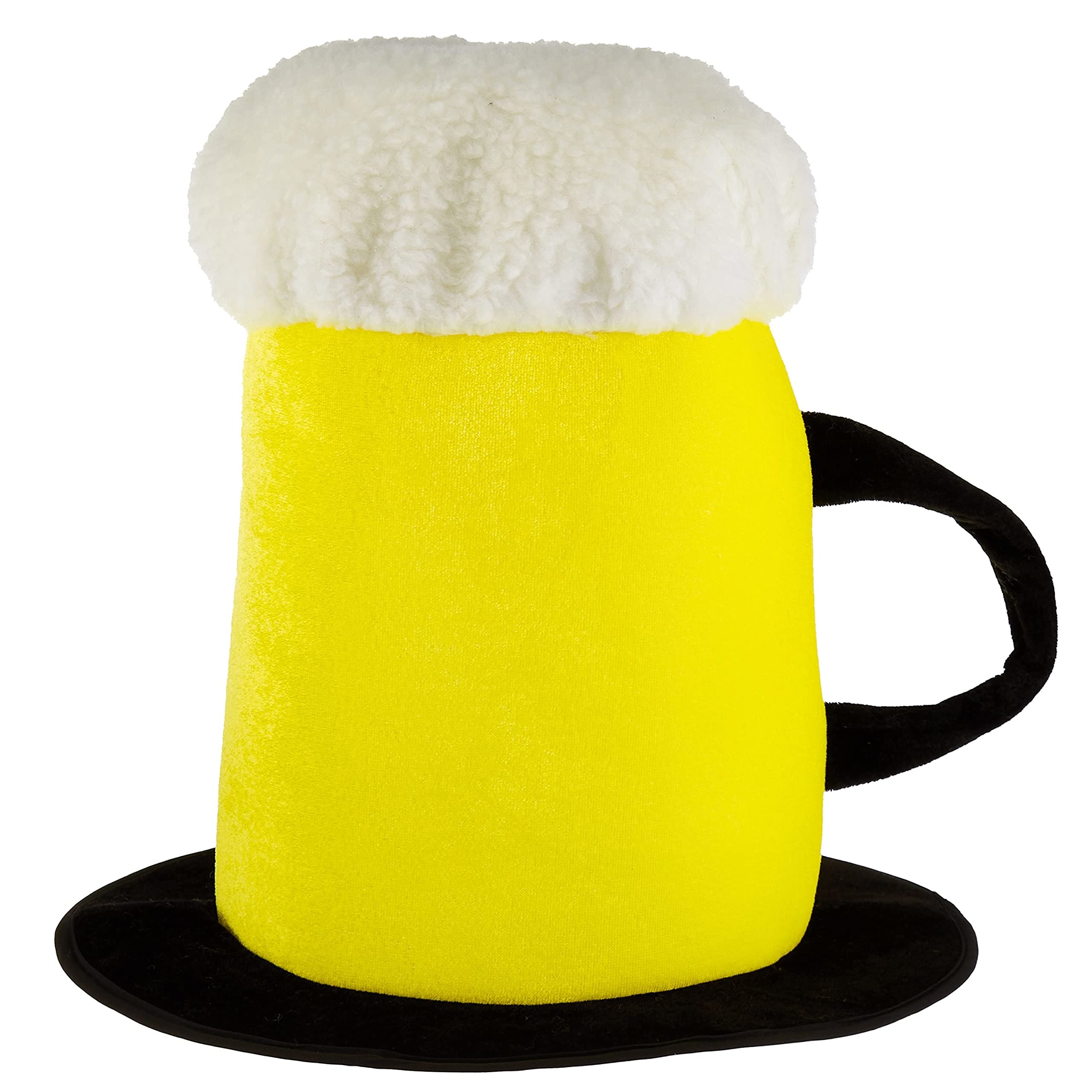 Beer Stein Party Hat | Funny Yellow Drinking Hat |Perfect for Oktoberfest, St. Patrick's Day, Mardi Gras, Halloween Costume, New Year's Eve, 21st Birthday | Pack of 1