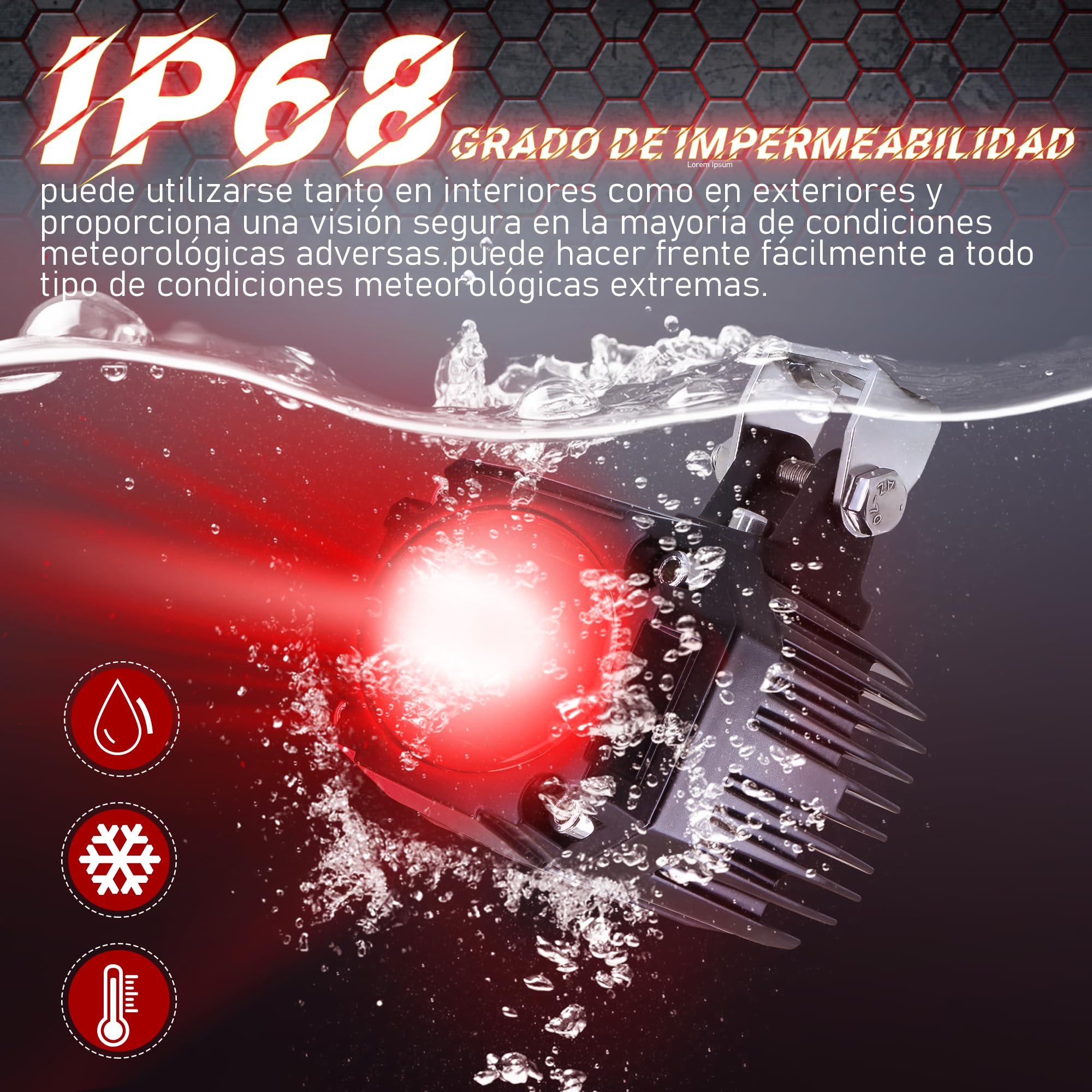 Dinfu 2 Pack Luces LED para carretillas elevadoras Luces LED rojas de seguridad para carretillas elevadoras 10W DC 10-80V Luces de advertencia para áreas peligrosas en almacenes