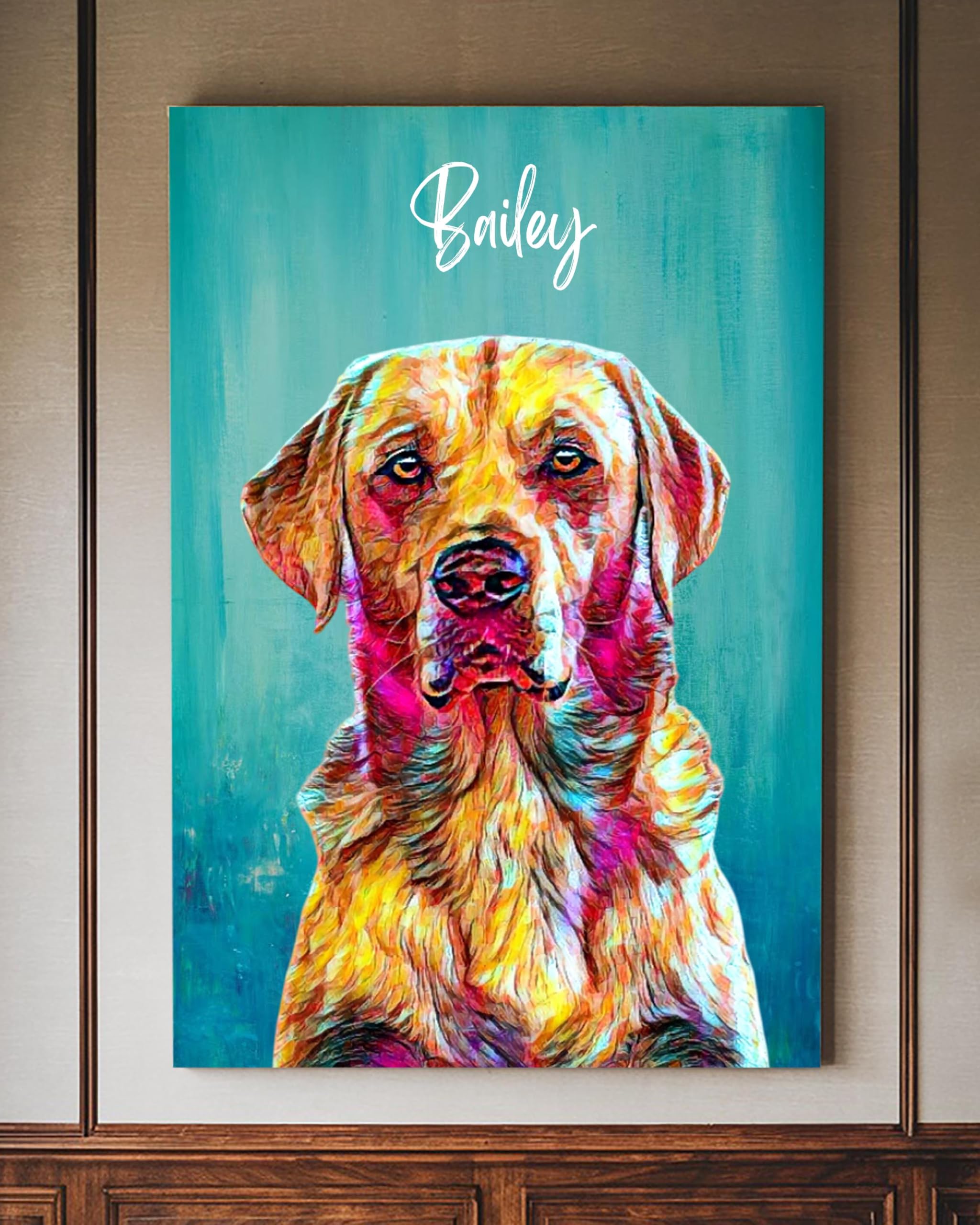 Amazon.com: Julyly POD Custom Dog Portrait, Personalized Canvas