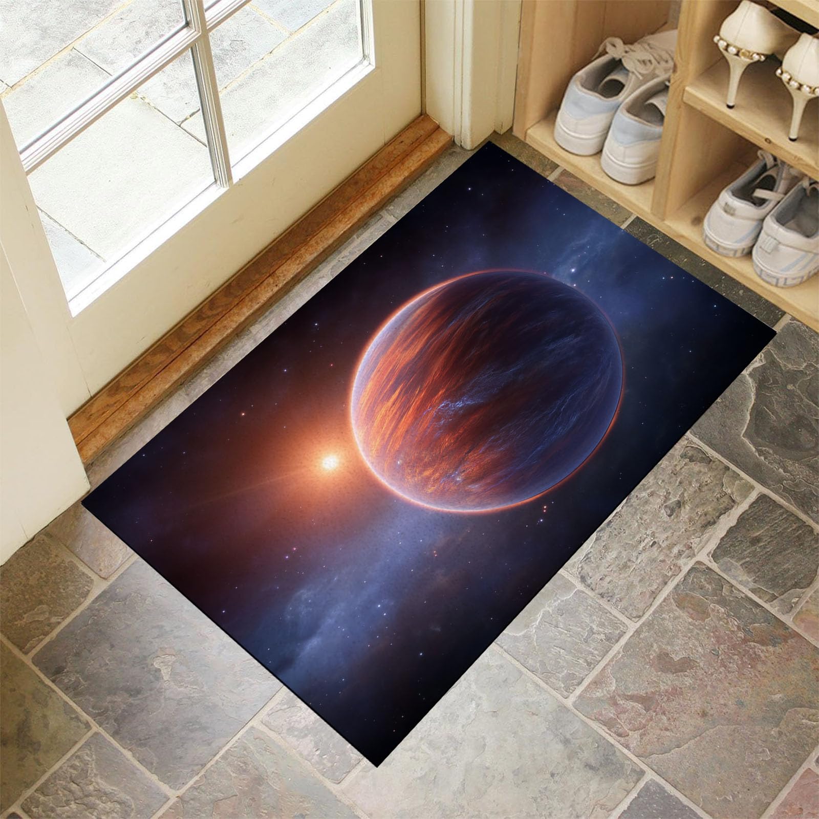 Tapis d'entrée absorbant science-fiction et paillasson lavable machine