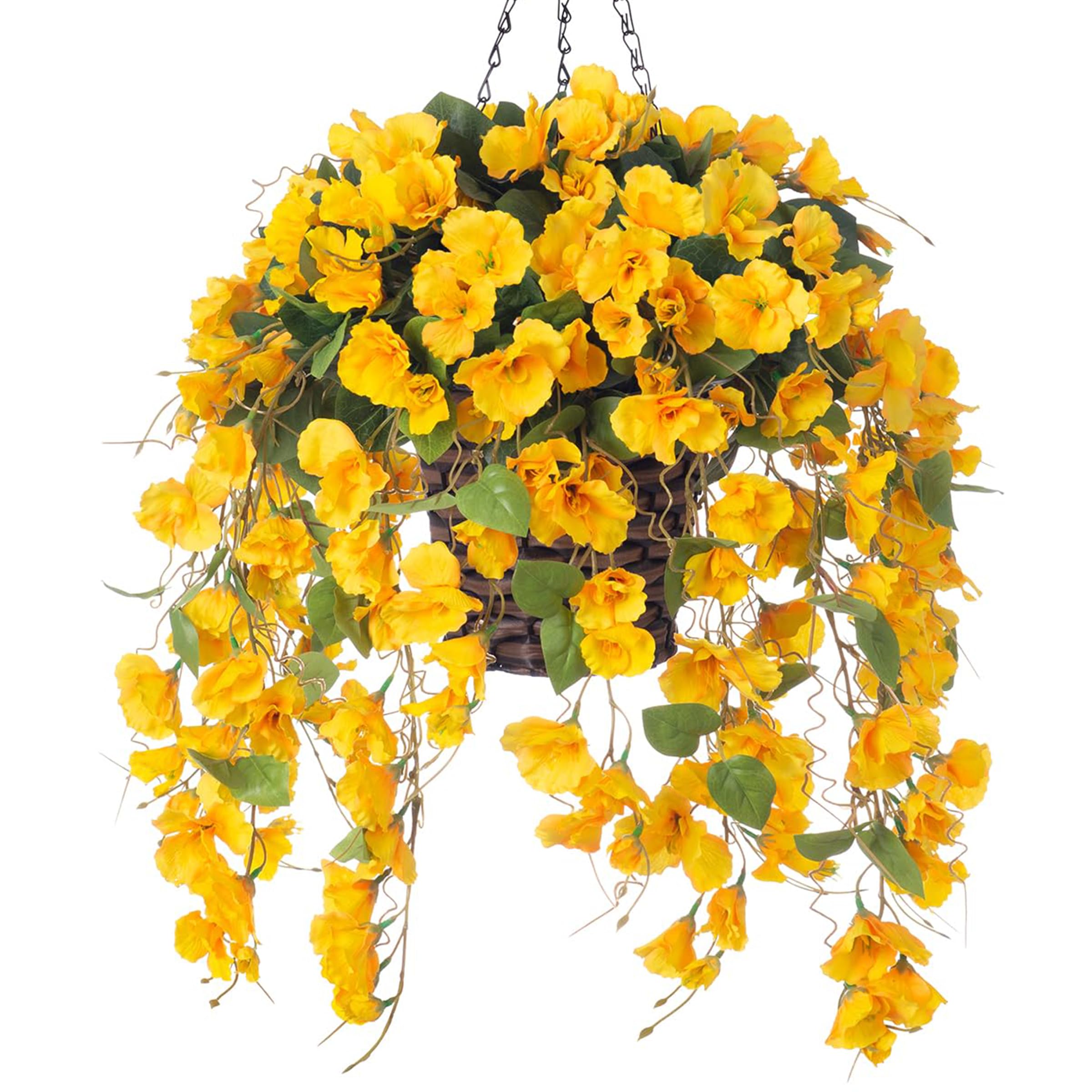 HyeFlora Artificial Hanging Flower Baskets Hibiscus