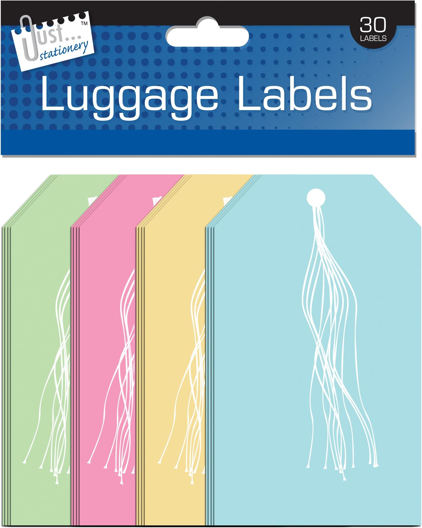 Just Stationery 135x75mm Luggage Label (Pack of 30) 4256