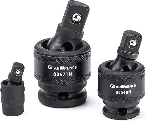 GEARWRENCH Juego de juntas universales de impacto de 3 piezas de 14", 38", 12" - 84969A-07