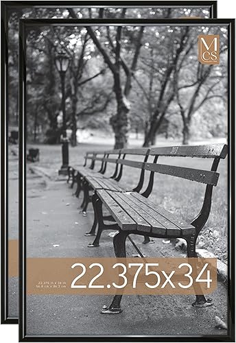 Miniatura 22 de MCS Trendsetter - Marco para póster de película, 27 x 40 pulgadas, color negro, alto brillo, vertical y horizontal, para colgar en la pared, marco