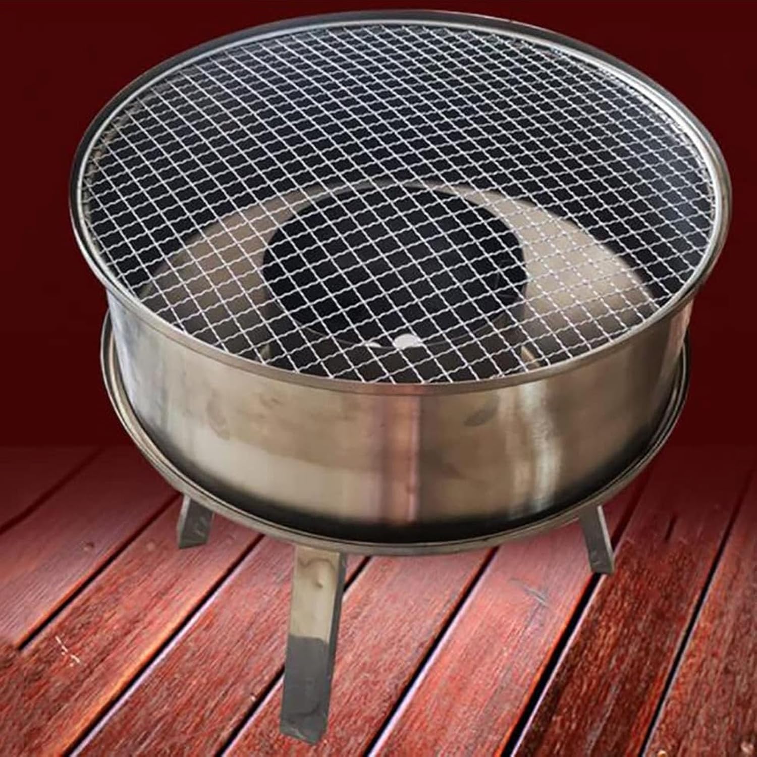 Stainless Steel Hanging Grill Charcoal Stove Detachable Barbecue Barbecue Split Design Easy to Clean with Thermometer Outdoor Smokeless Charcoal Stove Hanging Grill for Kebabs Can Be Use with Grill Ne