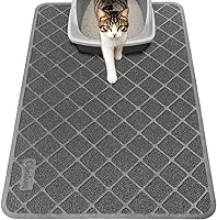 Conlun Cat Litter Trapping Mat 24x17" - Durable PVC Grid Mesh, Non-Slip, Waterproof, Soft Paws, Scatter Control Litter Box Mat
