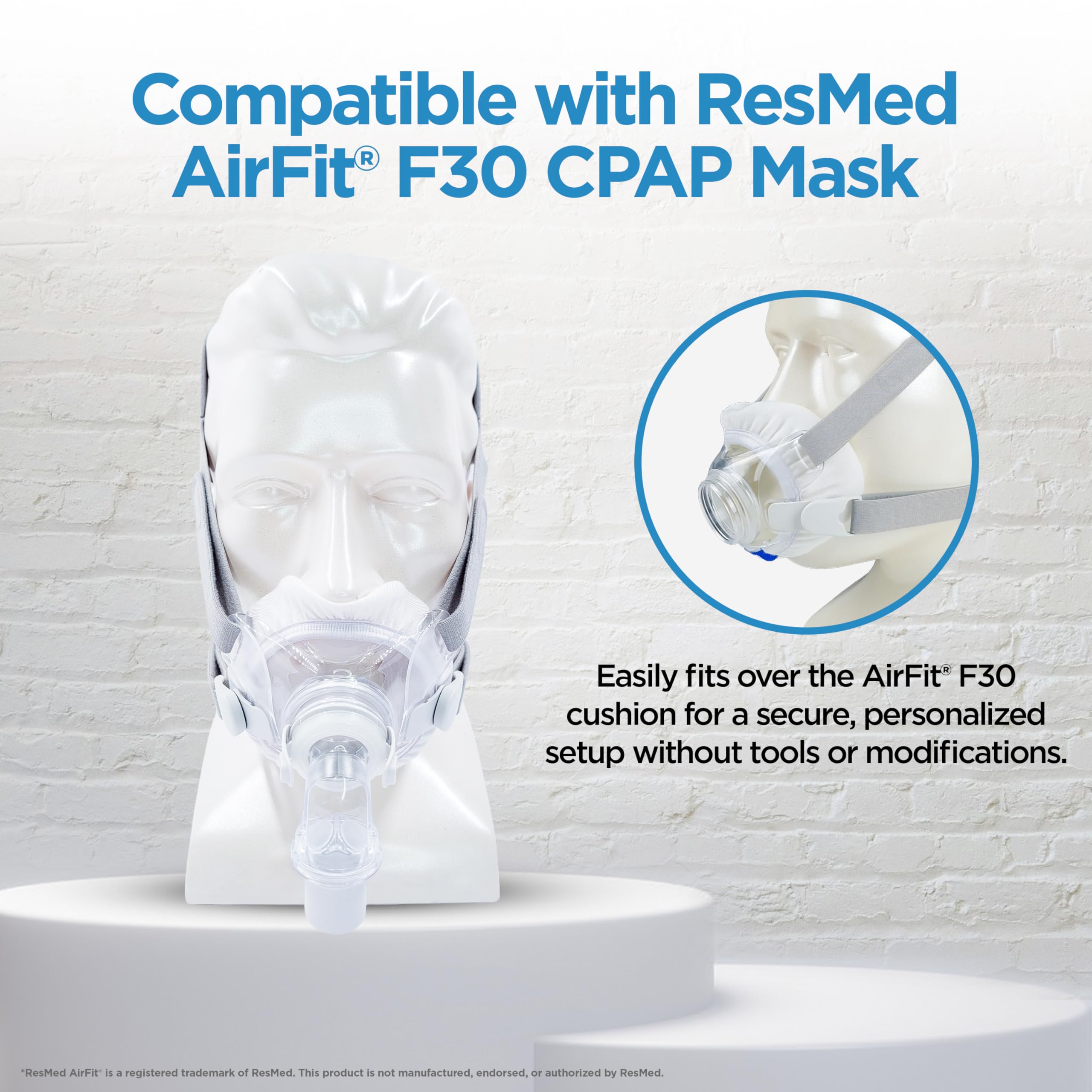 Amazon.co.jp: resplabs CPAPマスクライナー | ResMed AirFit F30 フル