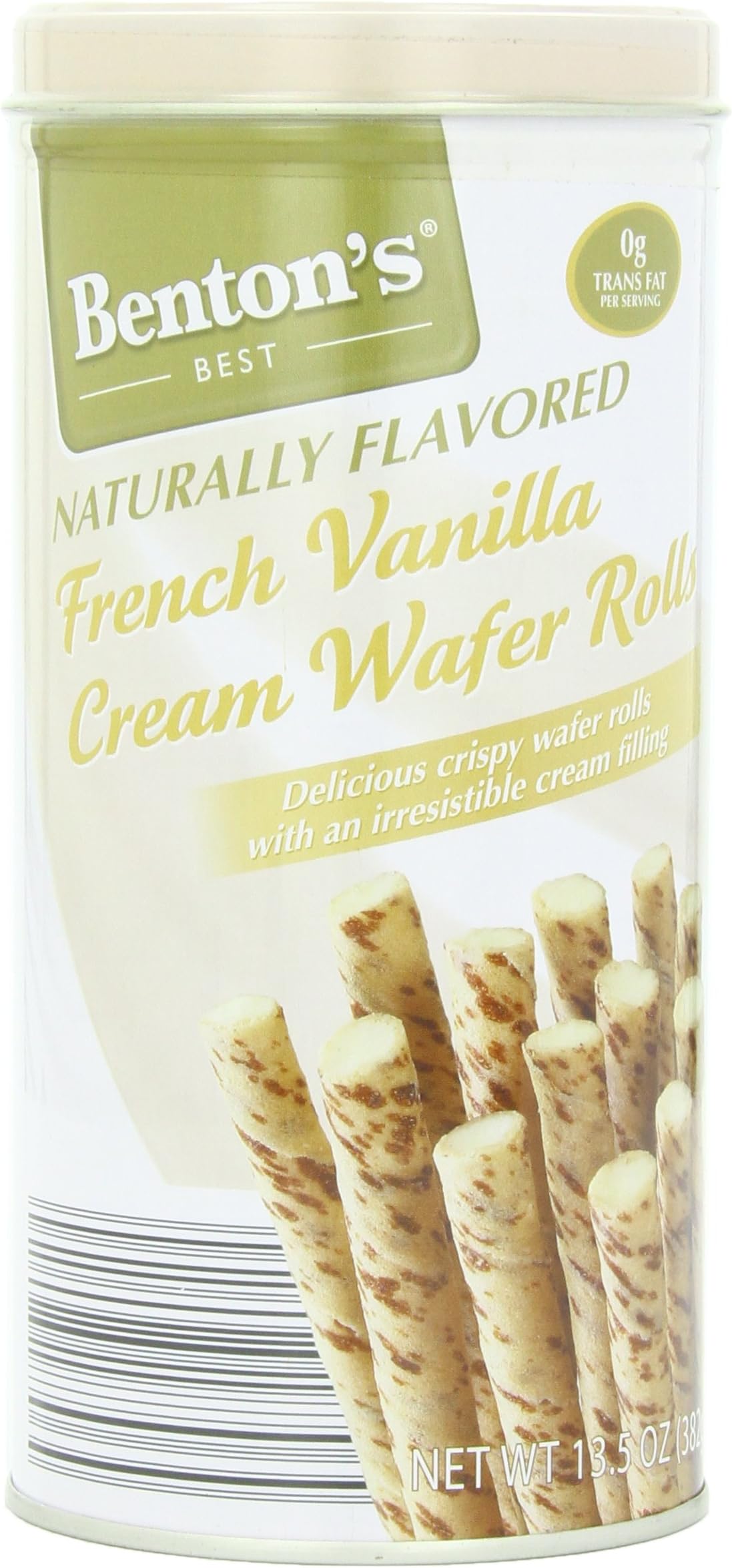 Benton's French Vanilla Cream Wafer Rolls, 13.5 ounce