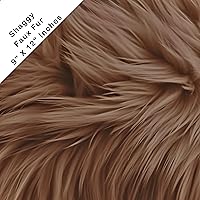 Vista 85 de FabricLA Cuadrado de piel sintética lanuda – 30 x 30 pulgadas precortado – Utiliza tela de piel sintética para bricolaje, decoración de piel