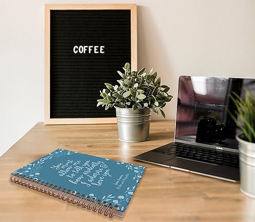 Miniatura 8 de Christian Things Does Not Make Things Easy Cuaderno motivacional con espiral con forro de hojas de eucalipto de 8.3 x 5.5 pulgadas, cuaderno de tapa