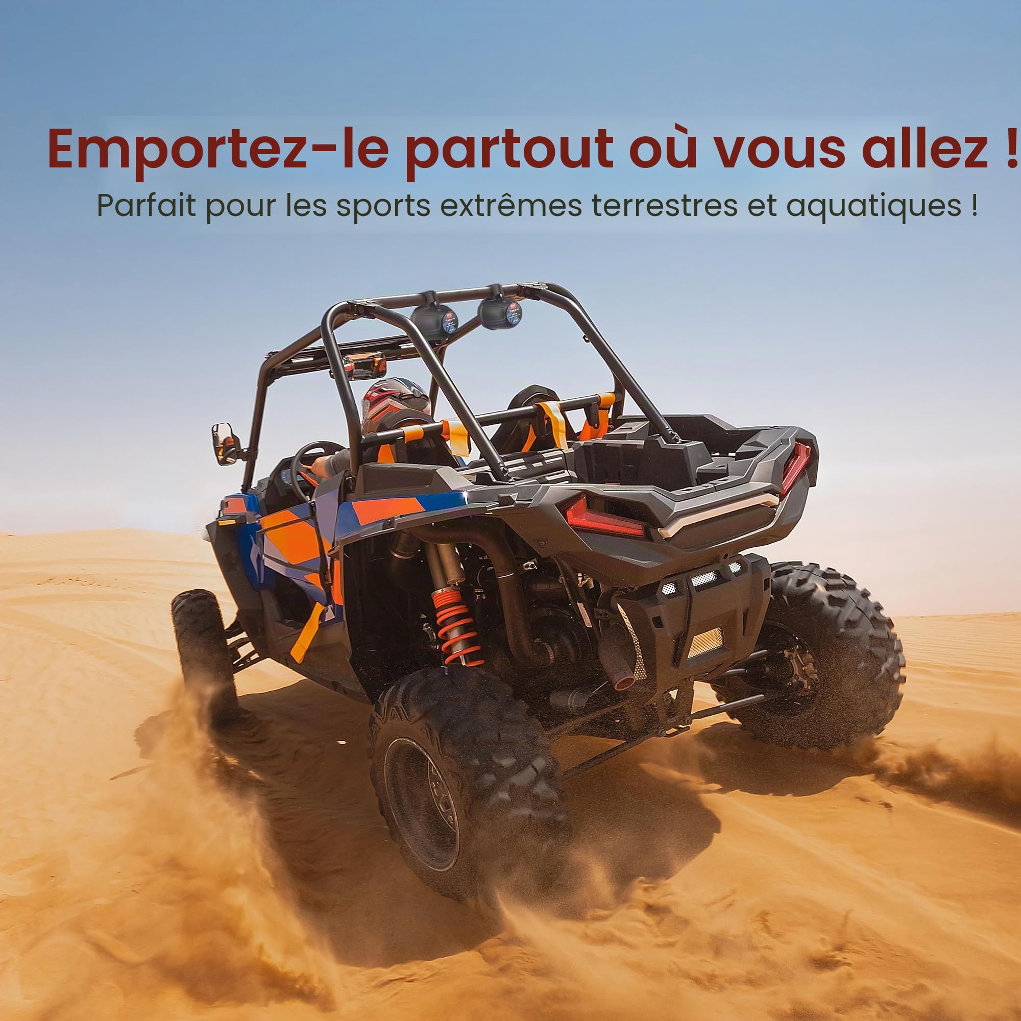 Pyle Système de Haut-parleurs Tout-Terrain résistant à l'eau de 10,2 cm avec Puissance de 800 W, Audio Compact de qualité Marine pour VTT, UTV, 4x4 et véhicules Jeep – Haut-Parleur étanche Durable