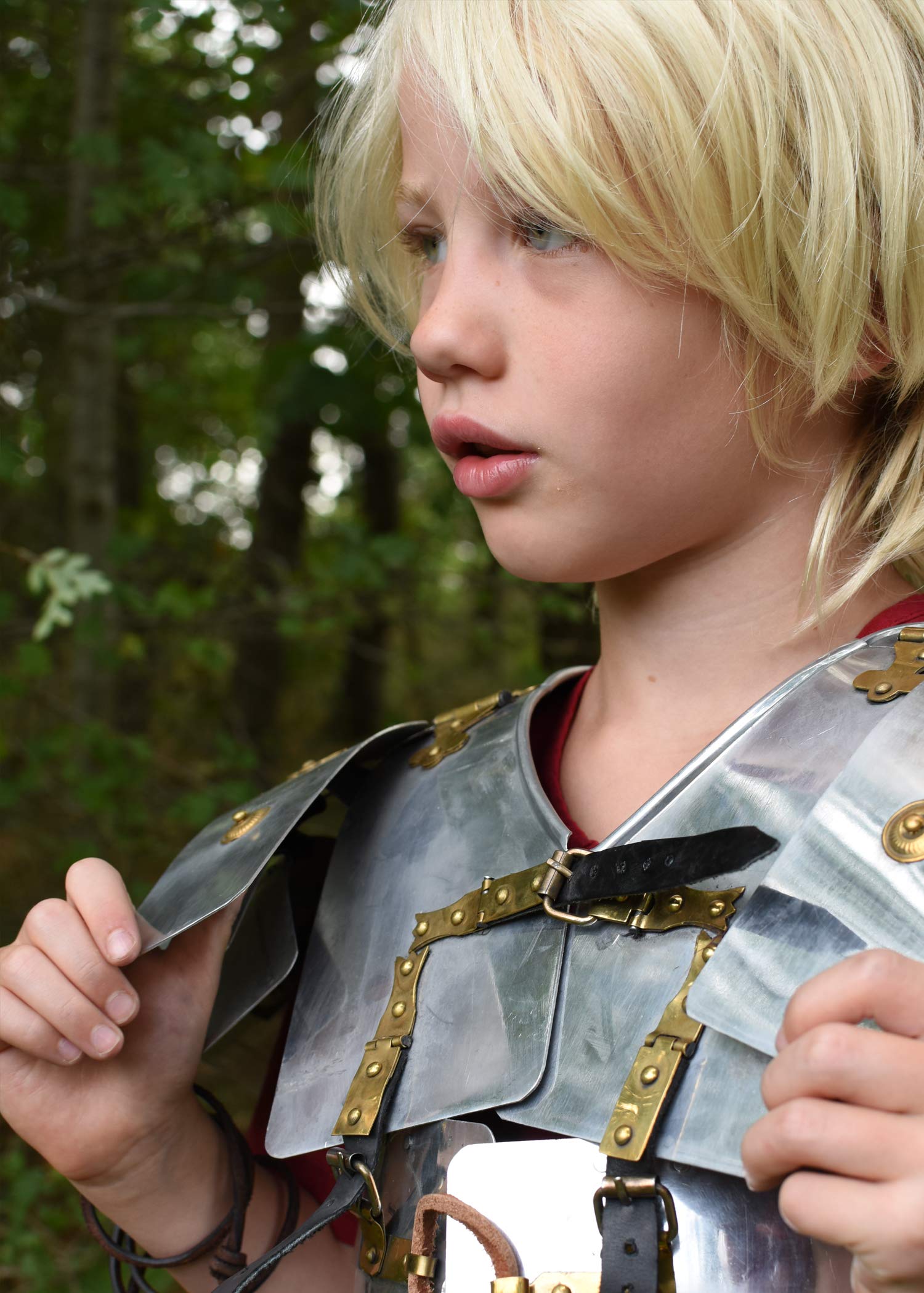 Battle-Merchant Lorica Segmentata Junior, opiekacz dla dzieci, aluminium