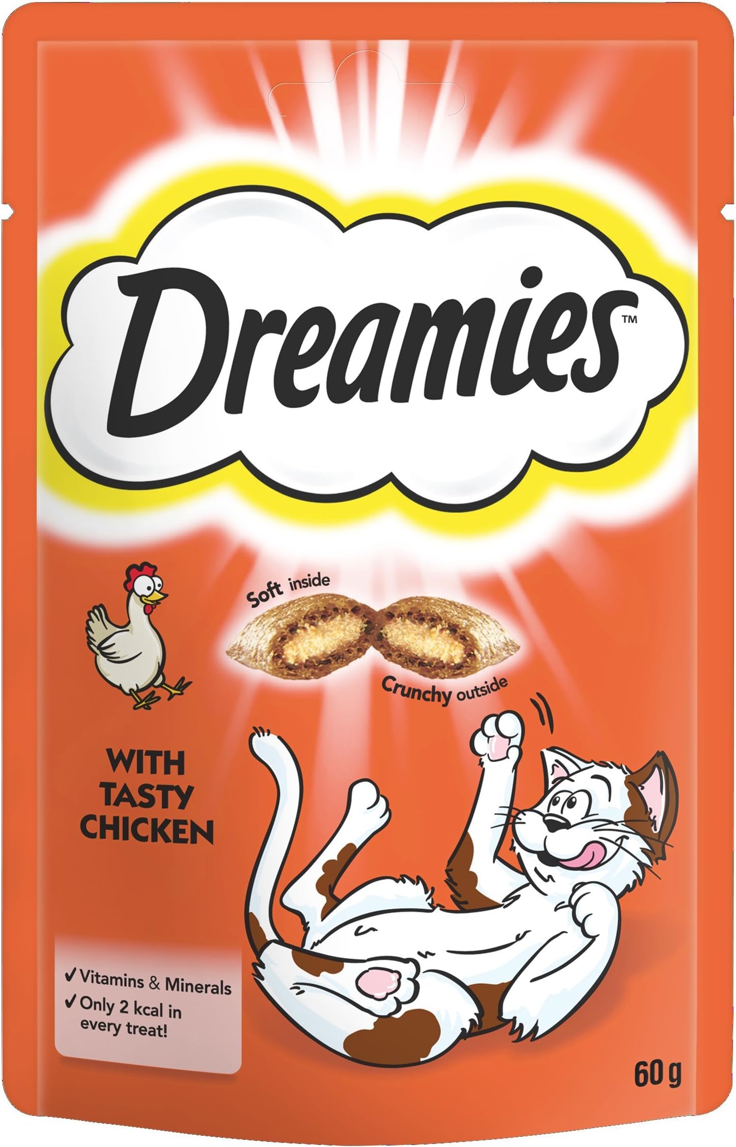 – Cat Treats, Tasty Snacks with Tempting Chicken, 8 Pouches of 60 g