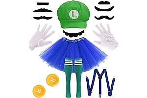 Super Mario Bros Luigi Costume for Girls