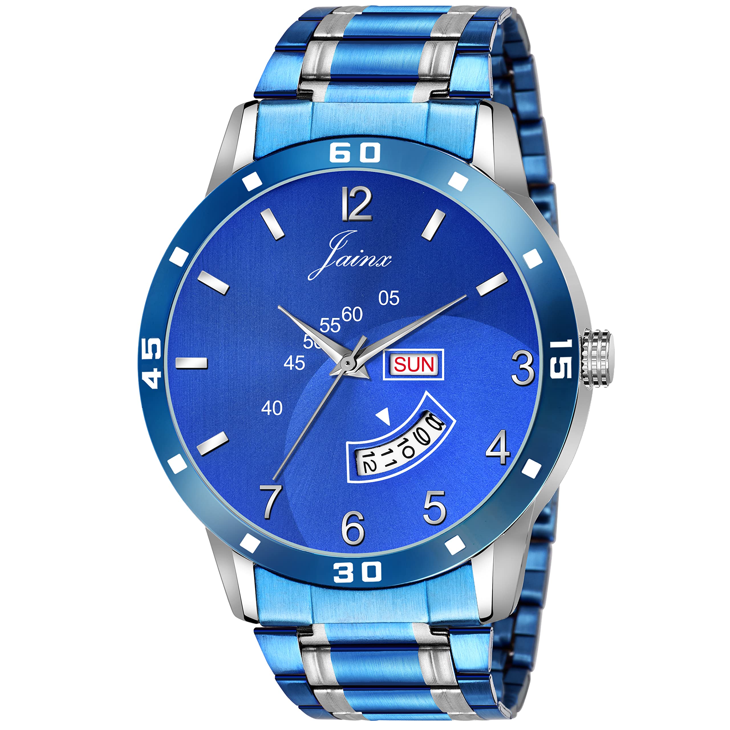 jainx Sport Blue Day and Date Feature Analog Wrist Watch for Men - JM1171 (B09X5SHC6C) Amazon Price History, Amazon Price Tracker