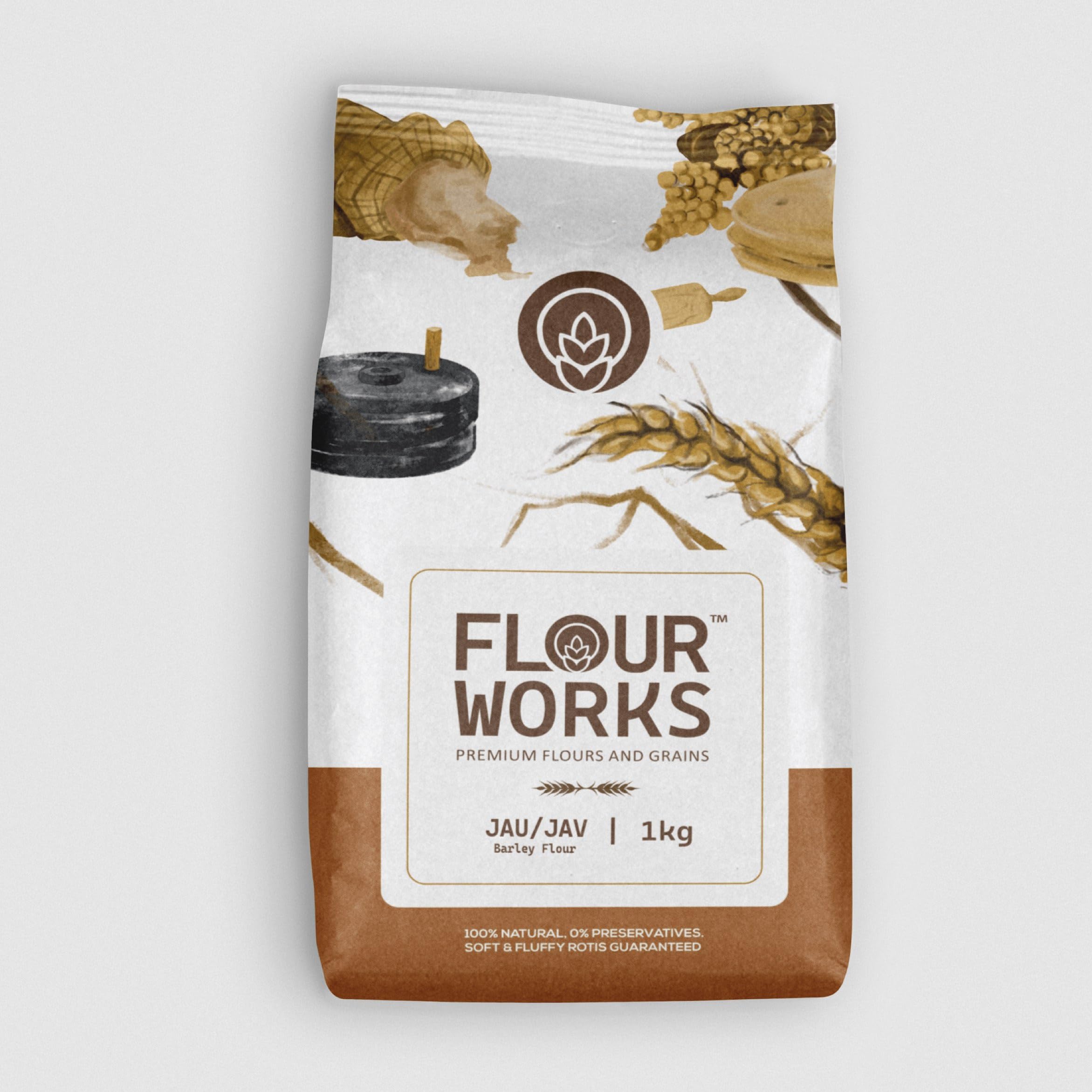 FlourWorks Barley Flour, 1kg | Jau Ka Atta | Packed With Fibre, Vitamins and Protein | Traditional Stone Ground (B0CDS9GCN8) Amazon Price History, Amazon Price Tracker