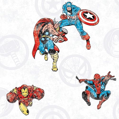 Miniatura 8 de RoomMates RoomMates, RMK11167RL - Papel tapiz clásico de Marvel Avengers
