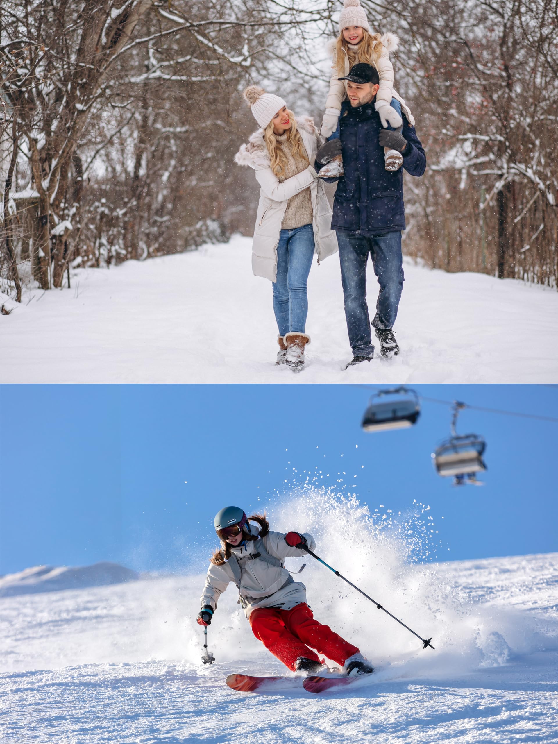 OCERA Thermo Unterwäschen Set für Damen und Mädchen, Warme Thermounterwäsche für den Winter, Ski, Snowboard, zum Wandern oder zuhause, weiche angeraute Innenseite