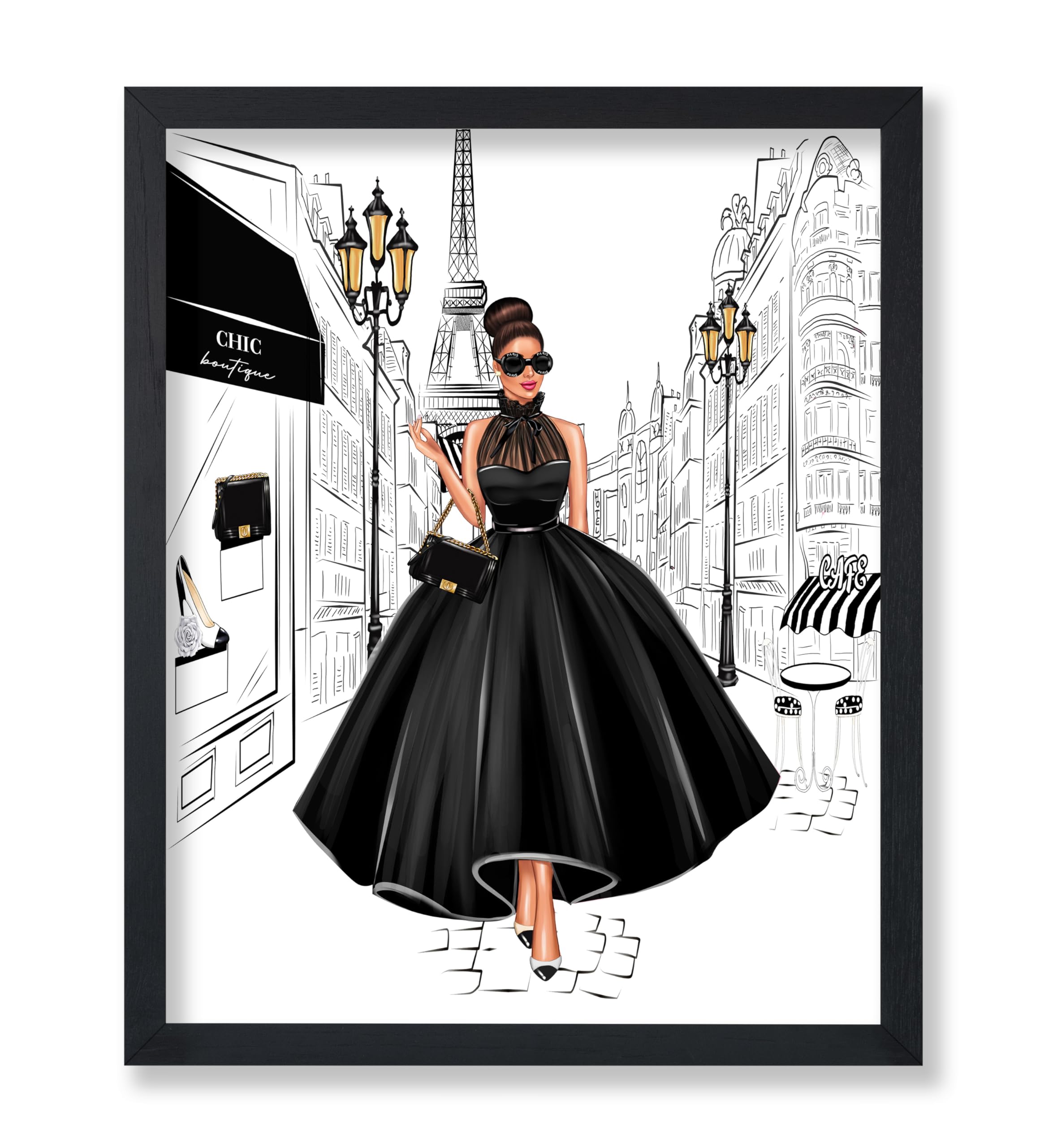 Amazon.com: Poster Master Lady in Black Print - Fashion Poster - Paris  Designer Art - Modern Wall Design - Chic Gift for Women & Fashionista -  Glam Decor for Bedroom or Girl's