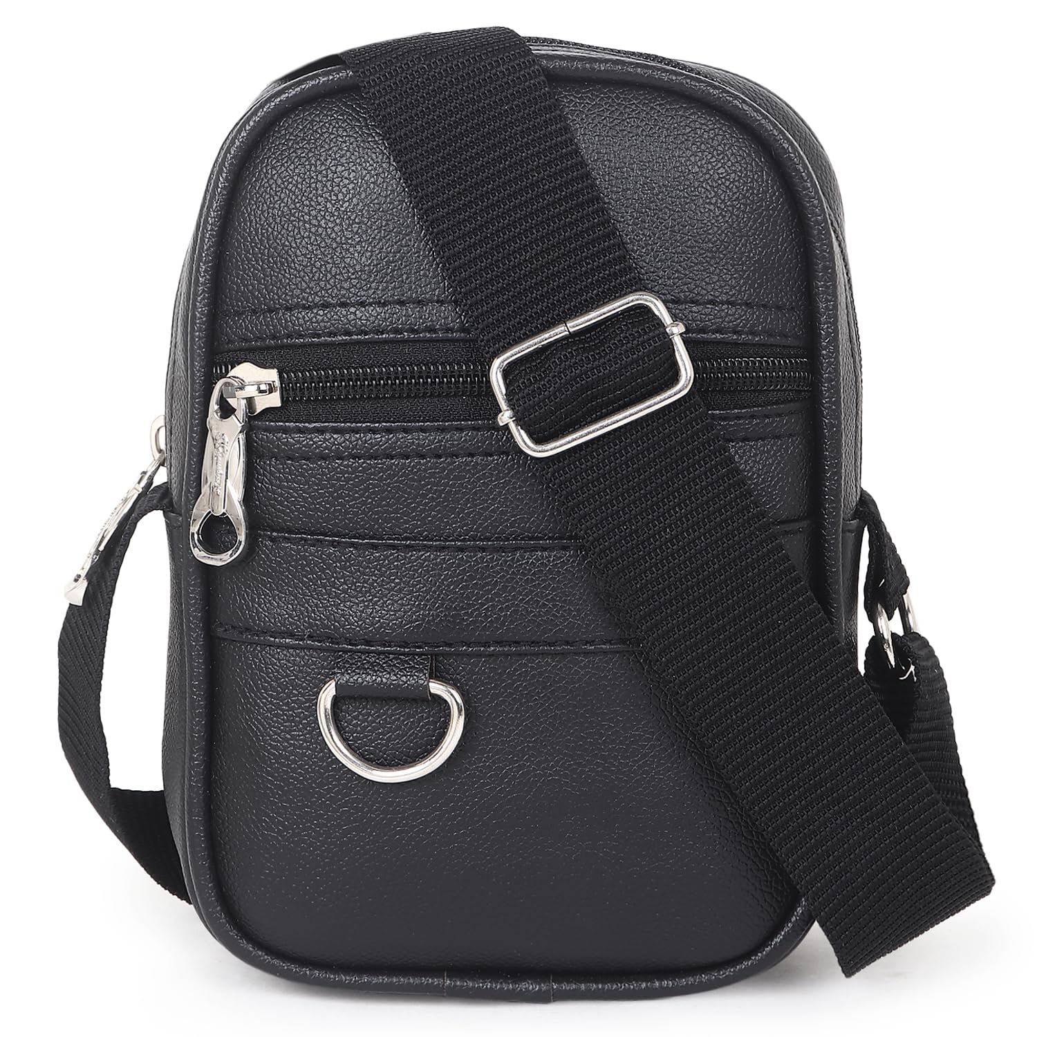 Water-Resistant Sling Bag for Men with 1 Year Warranty | Stylish Crossbody & Messenger Bag | Compact Office & Travel Side Bag | Waterproof Man Bag | Ideal Gift for Men (Black, Medium)-image-35