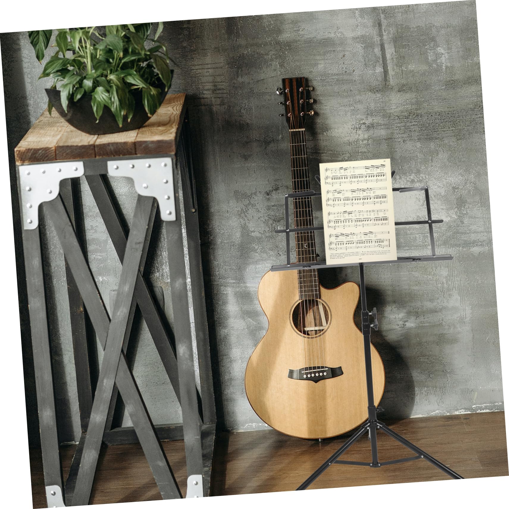 1Set per Spartiti Musicale Regolabile Treppiede Stabile per Casa Certi Compatibil Chitarra Violino e Altri Strumenti