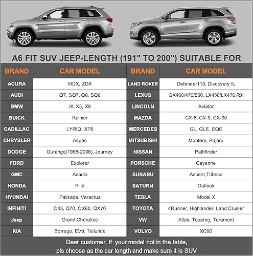 Miniatura 5 de Kayme - Cubierta completa impermeable de 6 capas pautomóvil apta ptodo clima, protección pexteriores contra lluvia, rayos UV, algodón ccremallera,