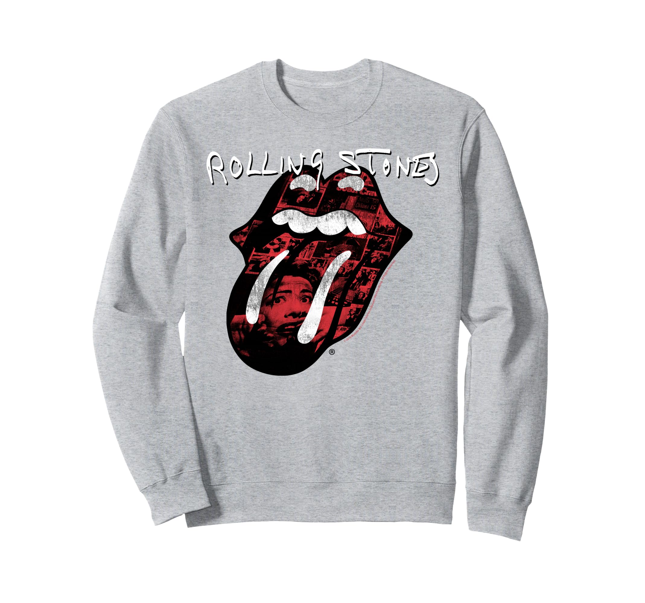 Rolling Stones Official Exile Tongue Photos Silver Sweatshirt