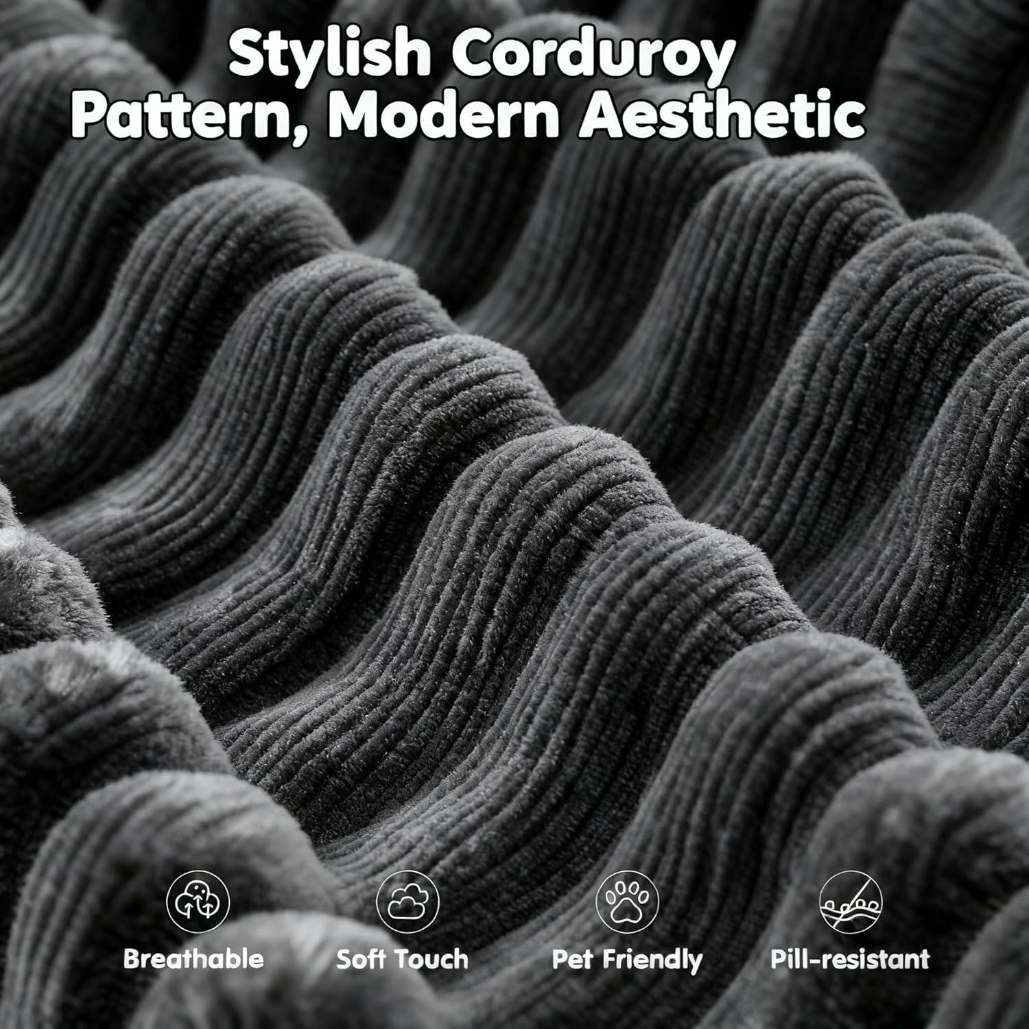 Modular Cloud Sofa Set. Modern Sofa with Deep Seat. Memory Foam Floor Sofa. no Assembly Required, Removable and Washable (Black)