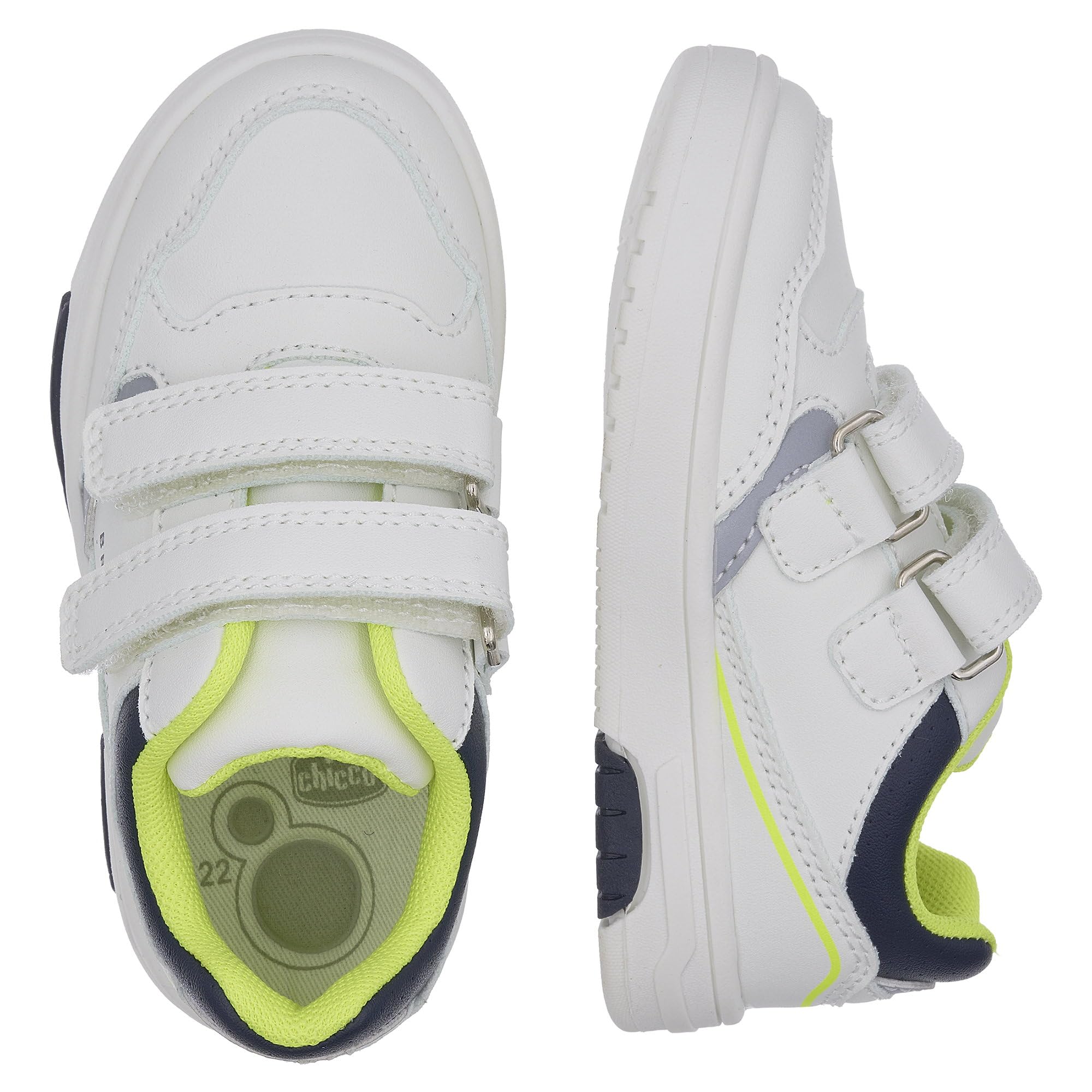 Chicco, Sneaker Bambino, con Comoda Chiusura con Doppio Strappo, Scarpe da Ginnastica Comode, Flessibili e Traspiranti, Ideali per Primavera, Autunno e Inverno, Scarpe Bambino, Designed in Italy