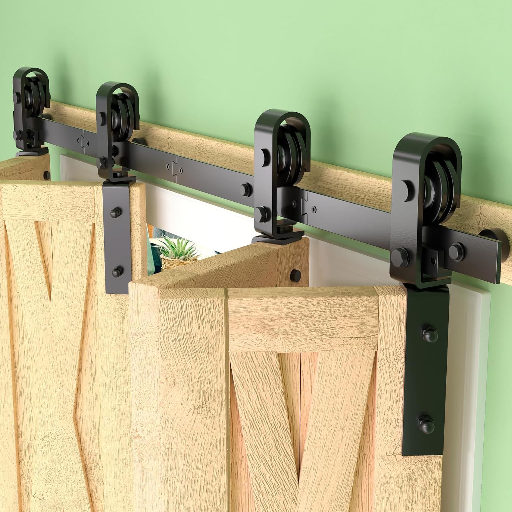 Diyhd 52" Concealed Sliding Barn Door Hardware