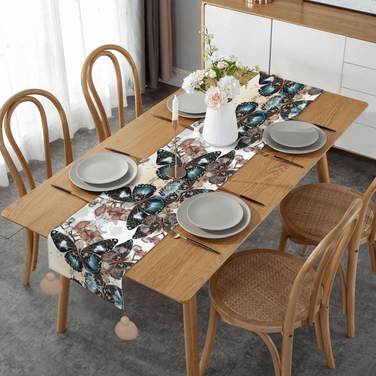 Chemin de table rustique : la solution pour raviver une table de cuisine