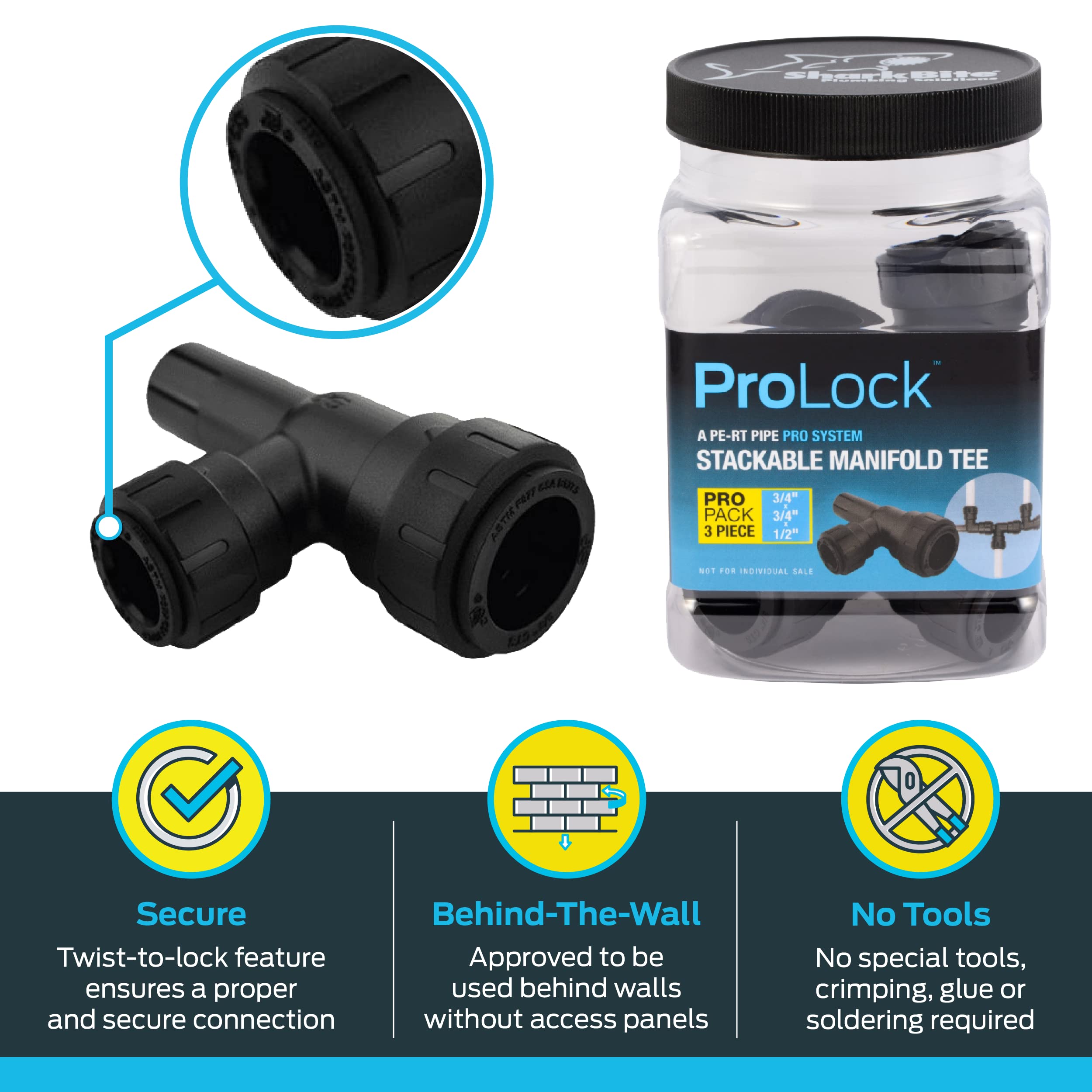 Amazon.com: SharkBite 3/4 x 3/4 x 1/2 Inch ProLock Street