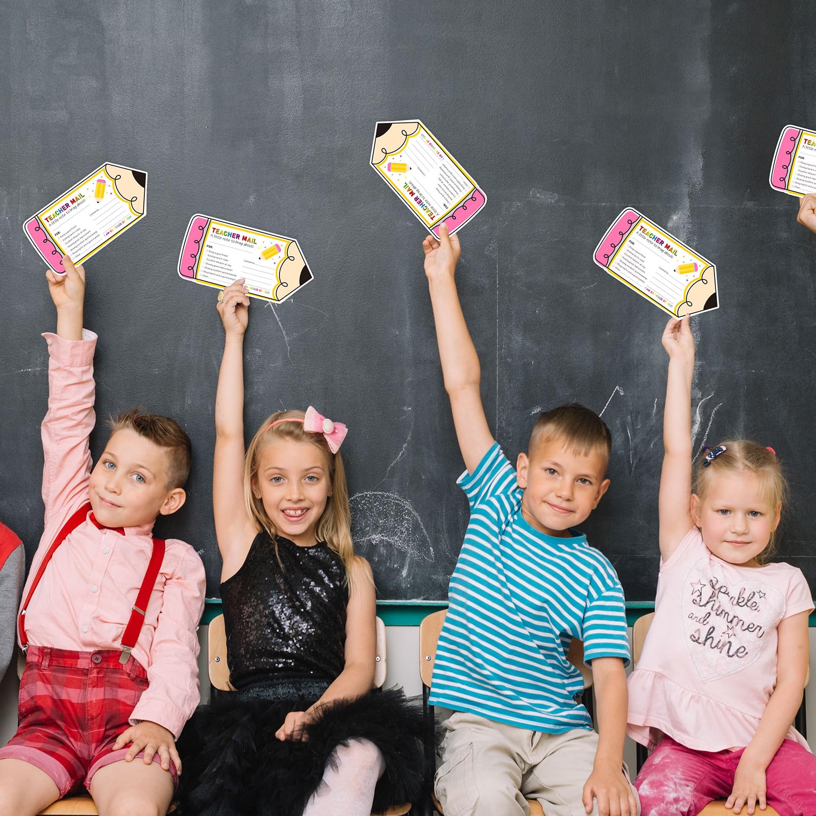 FYSUIMU 50 tarjetas motivacionales con forma de lápiz, de profesor a estudiantes, para el aula, buen comportamiento, postal positiva para enviar a casa para preescolar, jardín de infantes, primaria