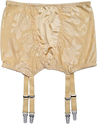 TVRtyle Womens Plus Size Golden Sexy Vintage MetalClips Garter Belts for Stockings S503G