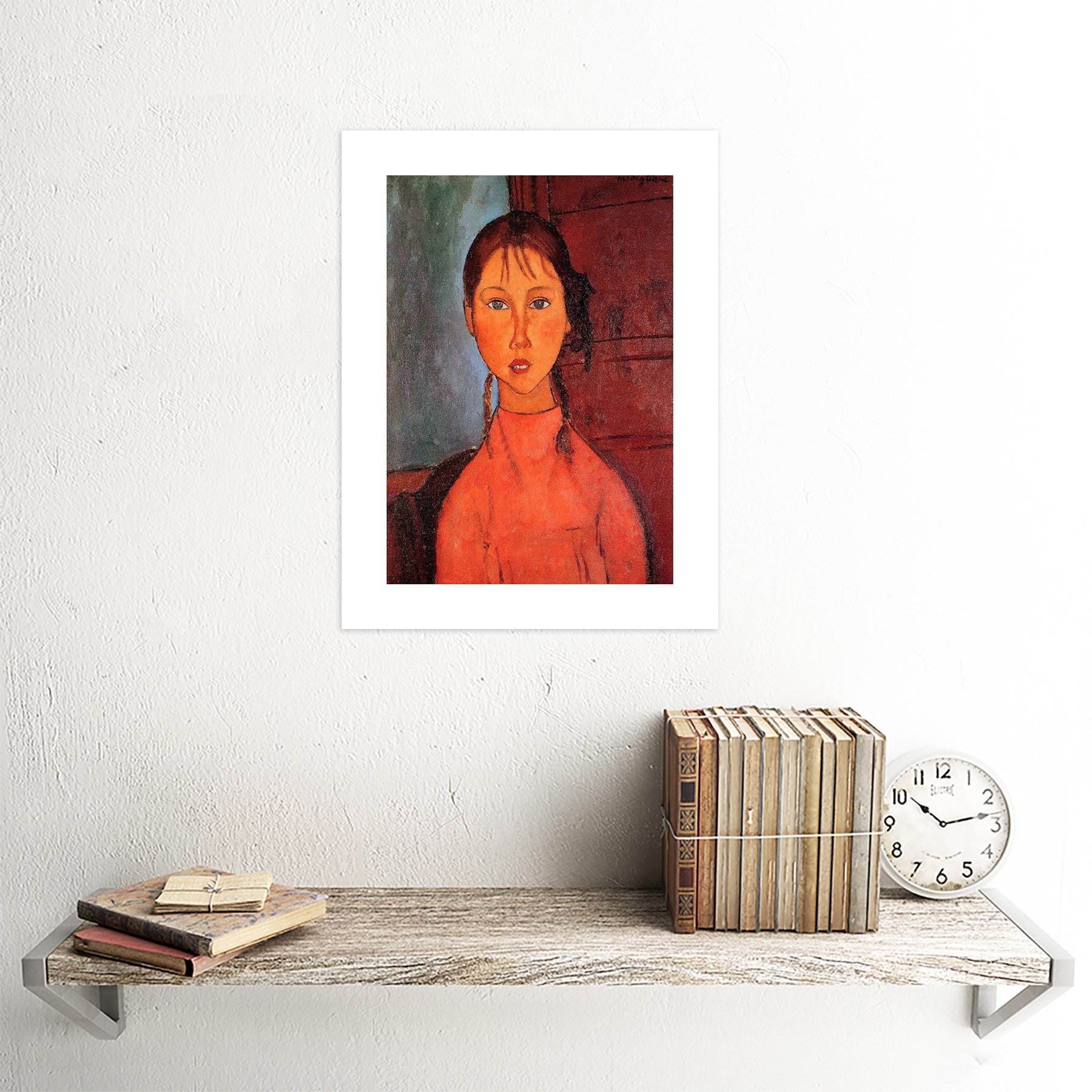 Amazon.com: Amedeo Modigliani Girl with PLAITS Old Master Black