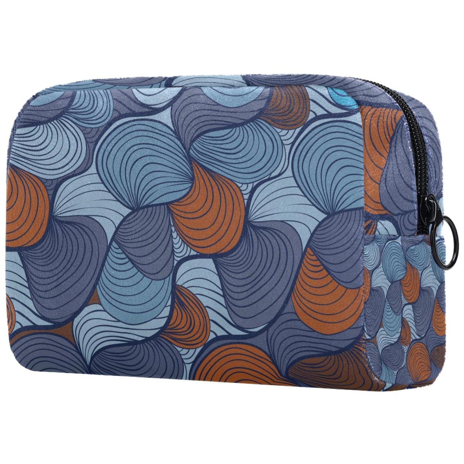 Cosmetic Bags For Women Large Hairy Shell Portable Pouch Bag Travel Makeup Case Toiletry Organizer With Zipper