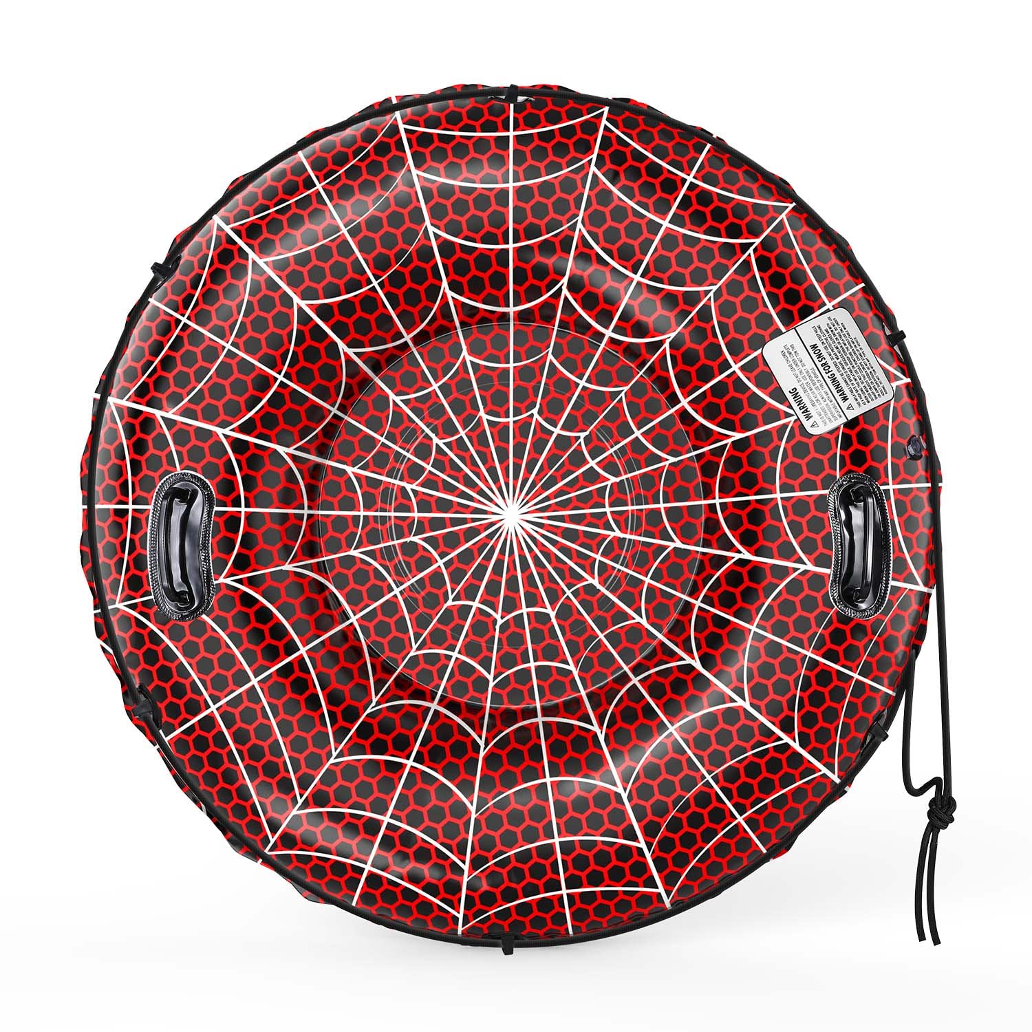 YKDIRECT Spider Net Inflatable Snow Tube, 47 Inch Inflatable Snow Sled, Winter Heavy Duty Snow Tubing, Inflatable Sled for Adults