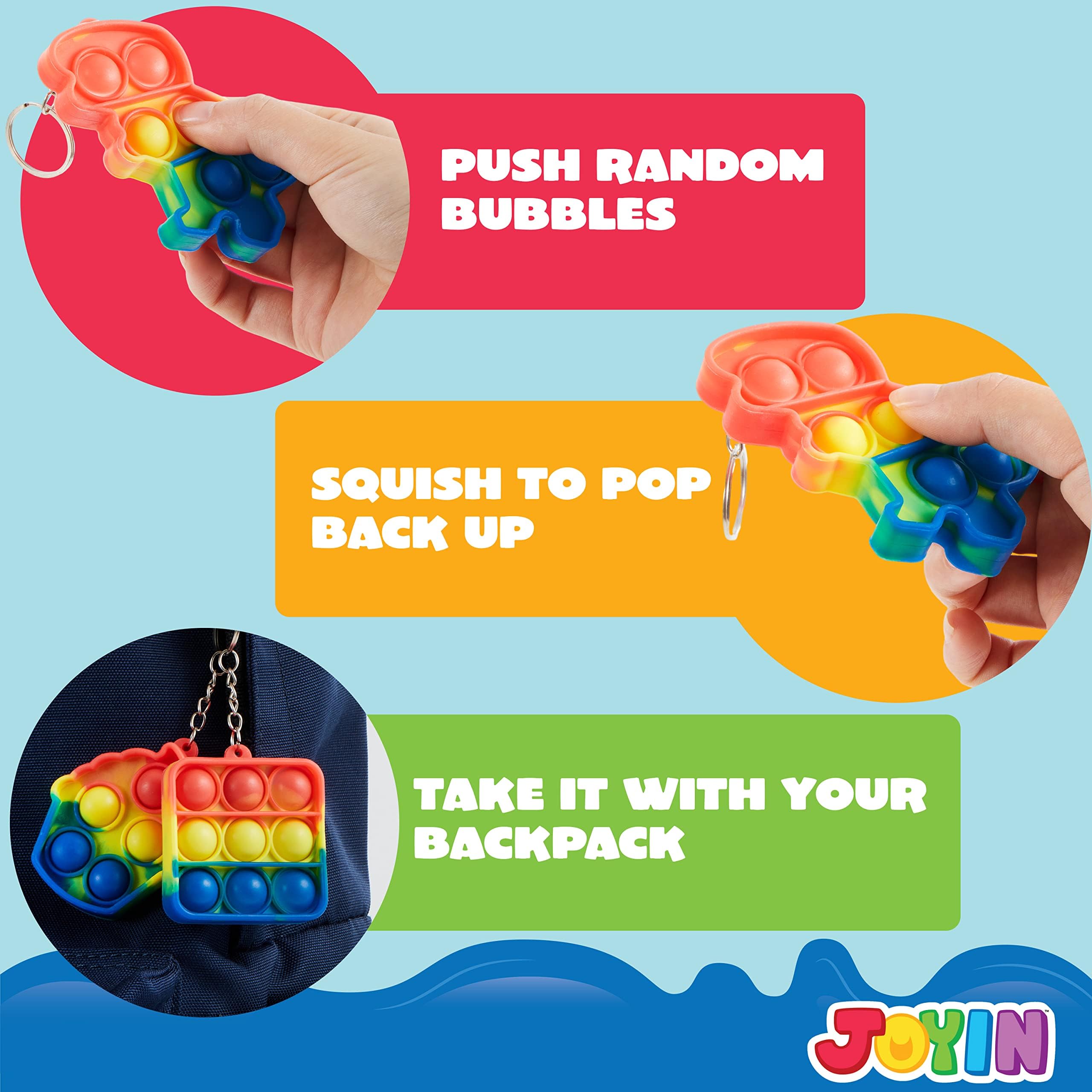 JOYIN 60 Stücke Kindergeburtstag Mitgebsel Set, Popular Fidget, Partyspielzeuge, Goodie Bags Fillers für Kindergeburtstag Gastgeschenke, Give Aways Kindergeburtstag Klassenzimmer Preise