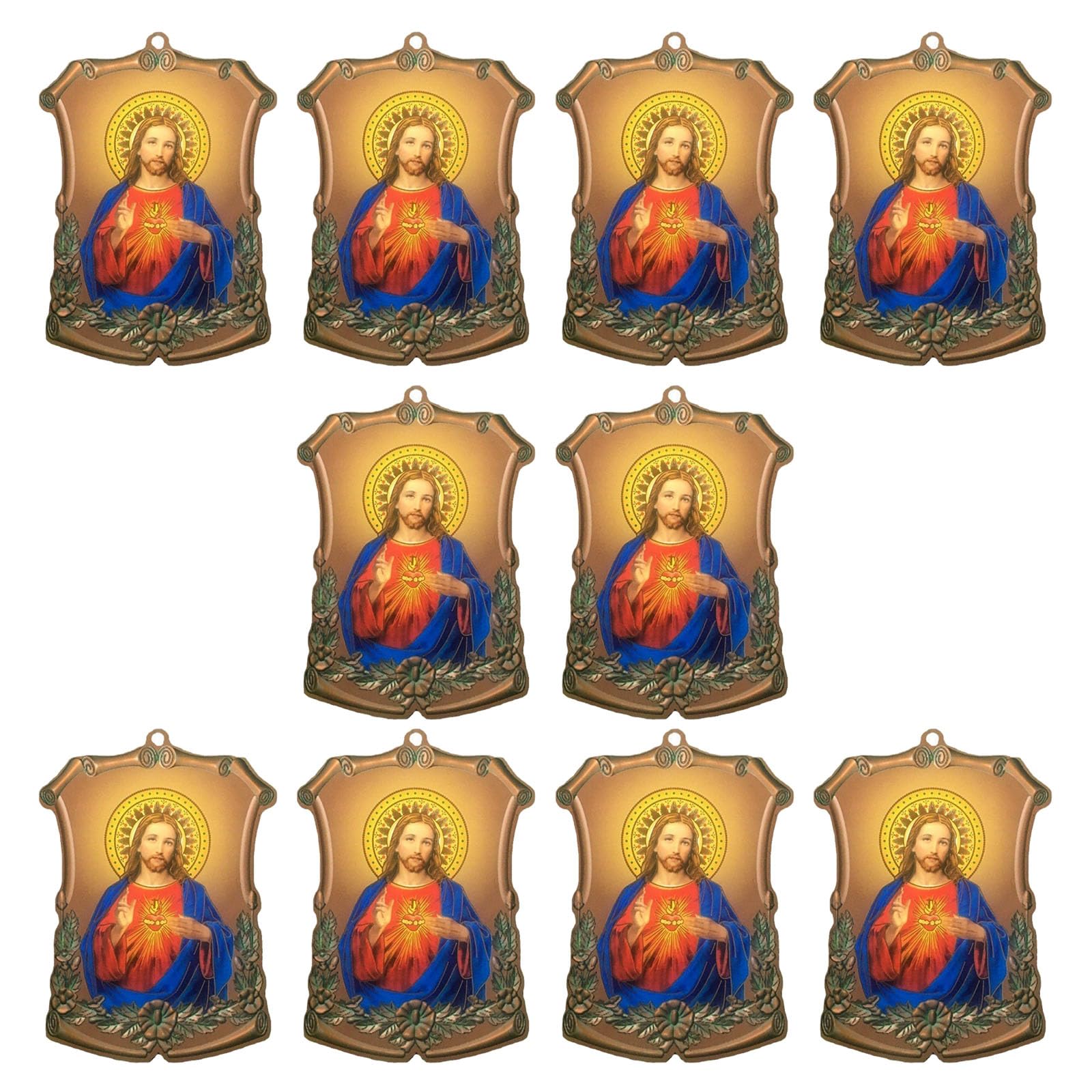 Xjdzineq Religious Acrylic Icons Gift Pendant Figures Optional for and Home Celebrations 10Pieces Holy Family Ornament