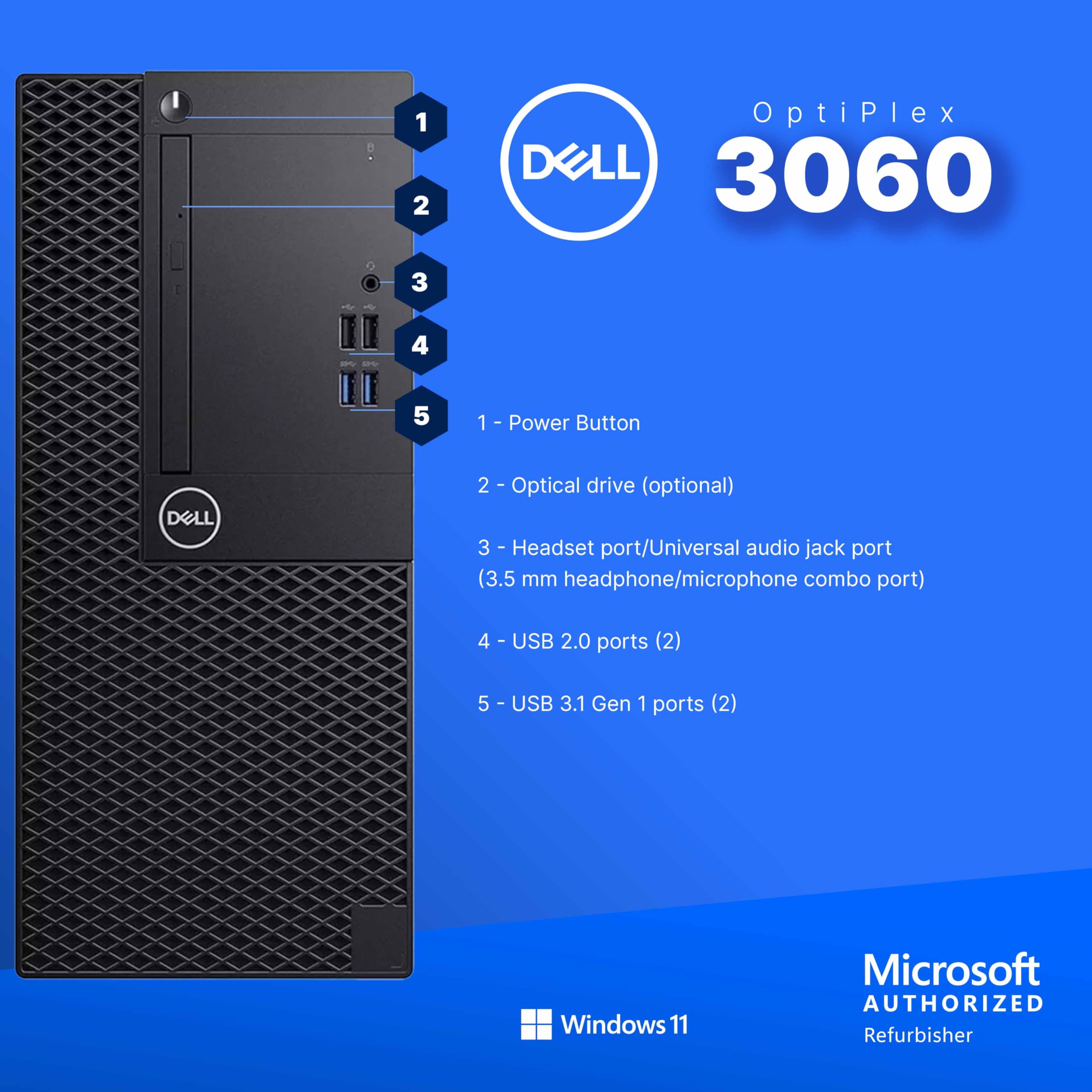 Amazon.com: Dell OptiPlex 3060 Tower PC | Intel Core i5-8500