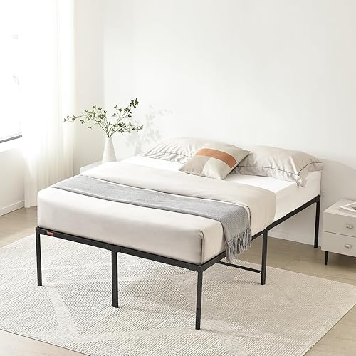 Miniatura 2 de VEVOR Base de cama de metal de 18 pulgadas, no necesita somier, capacidad de carga de 1500 libras, base de colchón resistente con soporte de