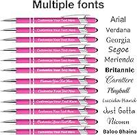 Vista 5 de Personalized Custom Pens Bulk 96 Pack with Stylus Tip, Customized Engraving Ballpoint Pens with Name Message, Gift Ideas for Men Women Birthday