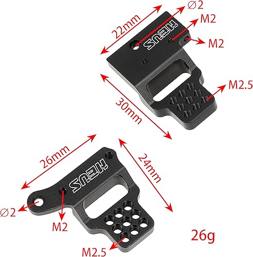 Miniatura 2 de MEUS RACING Soporte de torre de choque ajustable de metal de aluminio para auto de oruga RC 118 TRX-4M TRX4M (negro)