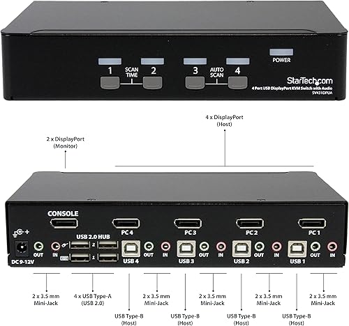 Miniatura 6 de StarTech.com interruptor de 2 puertos, Negro