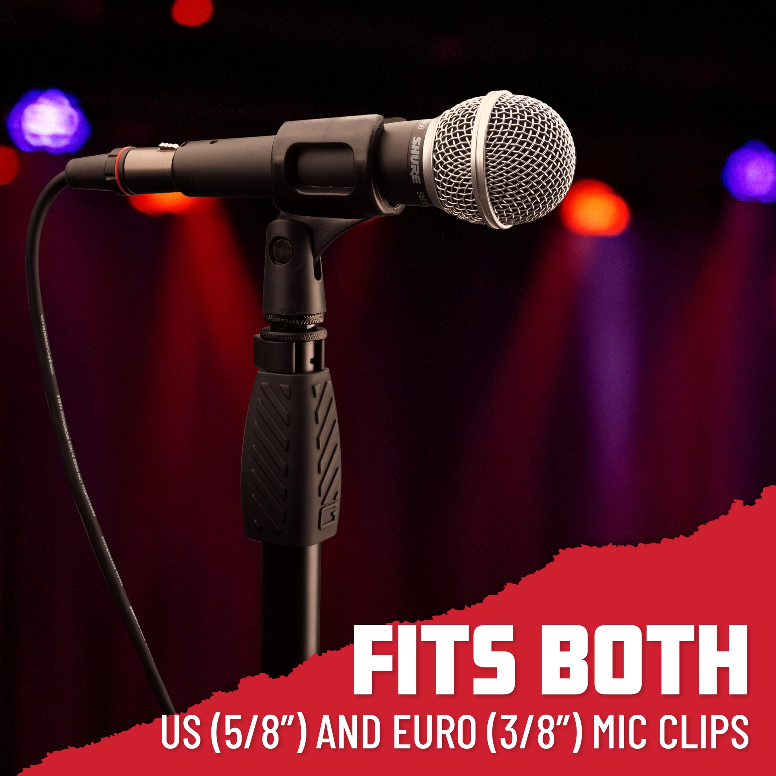 Gator Frameworks - Asta microfonica con base rotonda da 25 (GFW-MIC-1000)