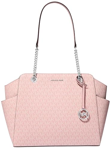 Michael Kors Jacquelyn Medium Chain Tote - Silver-tone Hardware/Smokey Rose