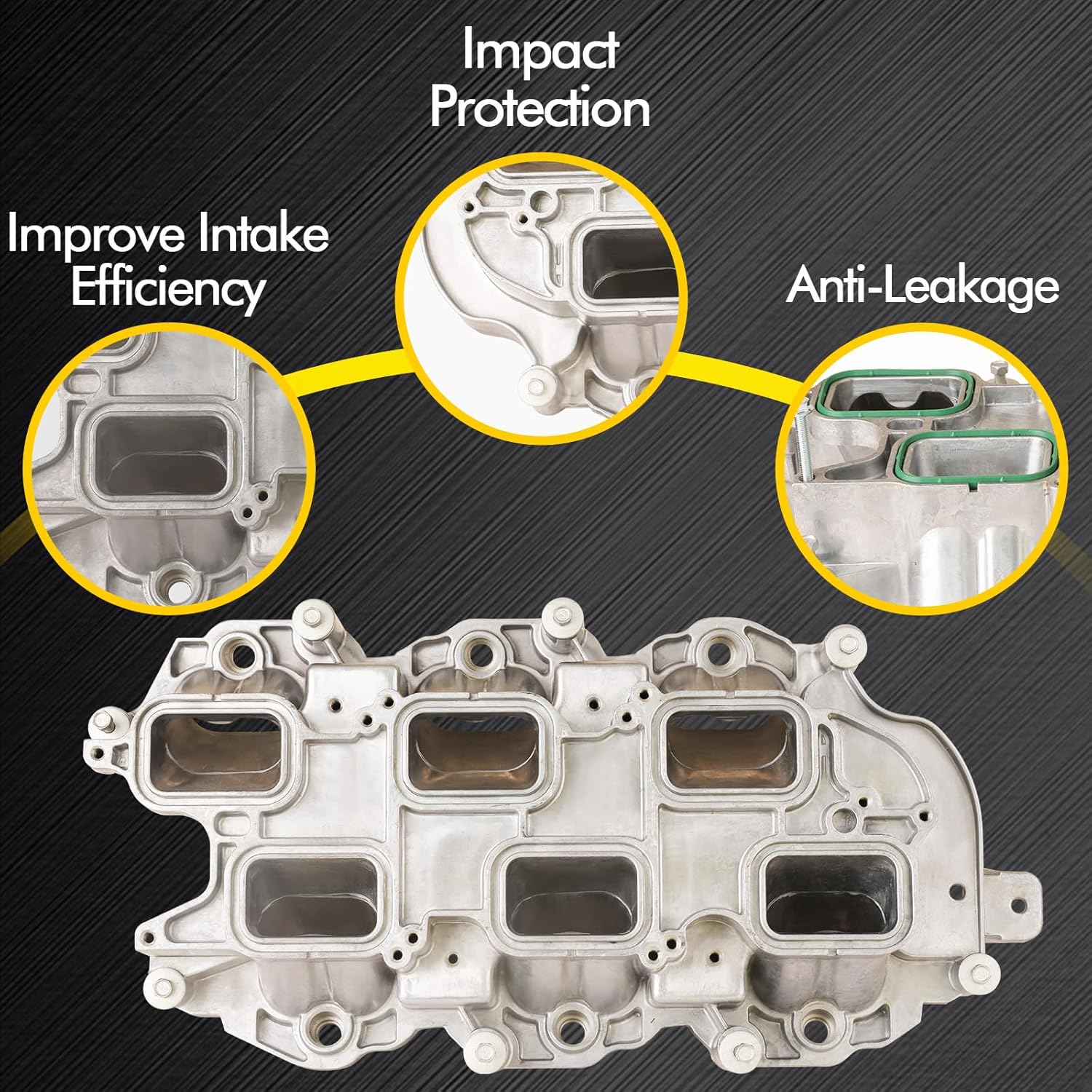 Upgraded Aluminum Intake Manifold Compatible with 2011-2023 Chrysler Dodge Jeep Ram VW Grand Cherokee Wrangler Journey Charger Avenger Town Country 200 300 1500 3.2L 3.6L 5184199AD